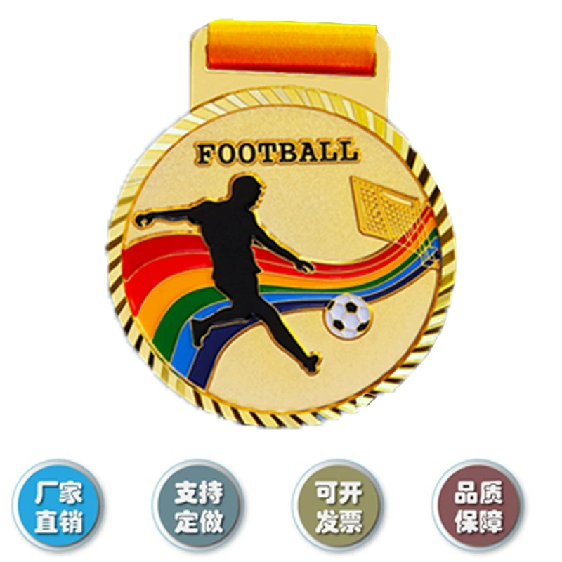 Металл медаль футбол марафон Баскетбол игры Детский сад Дети перечислили золото, серебро и бронзовую медаль продукция