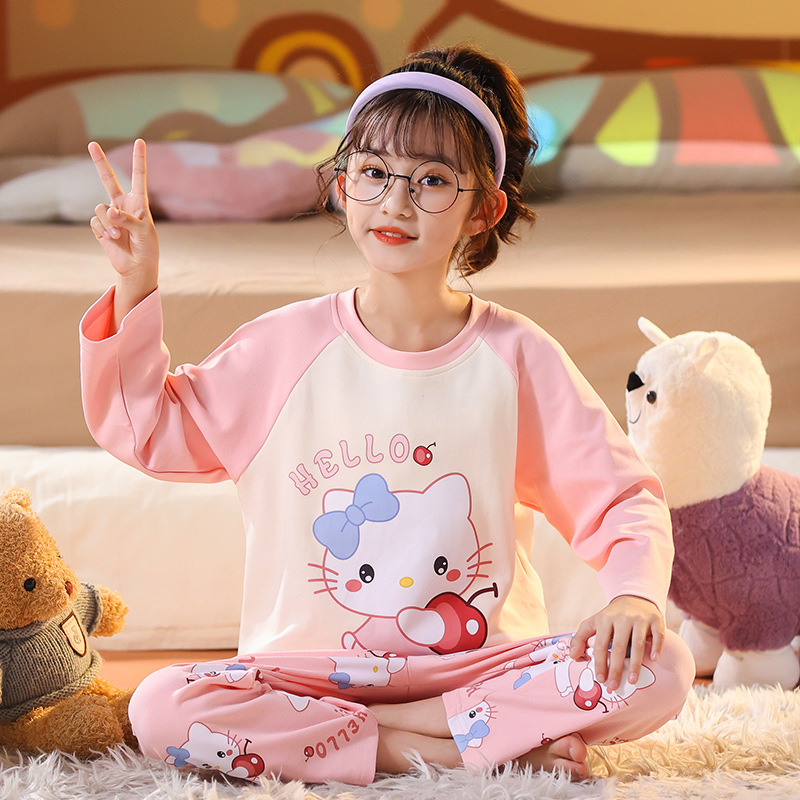 Q cotton long set 8817 powder K cat