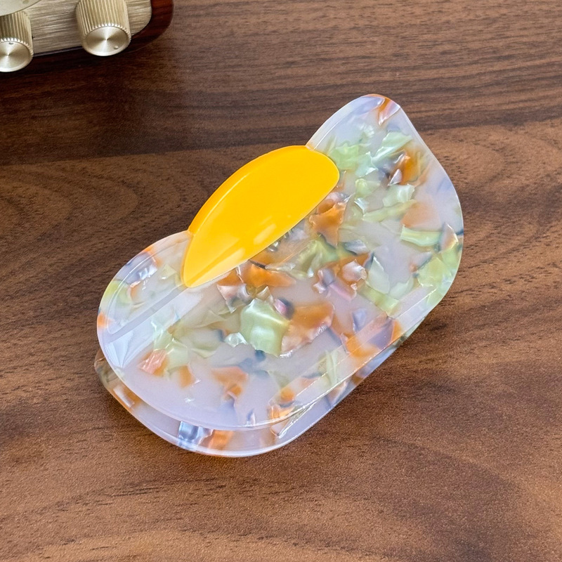 招财元宝铜钱抓夹高级感醋酸拼接发夹后脑勺盘发夹子鲨鱼夹发饰|undefined