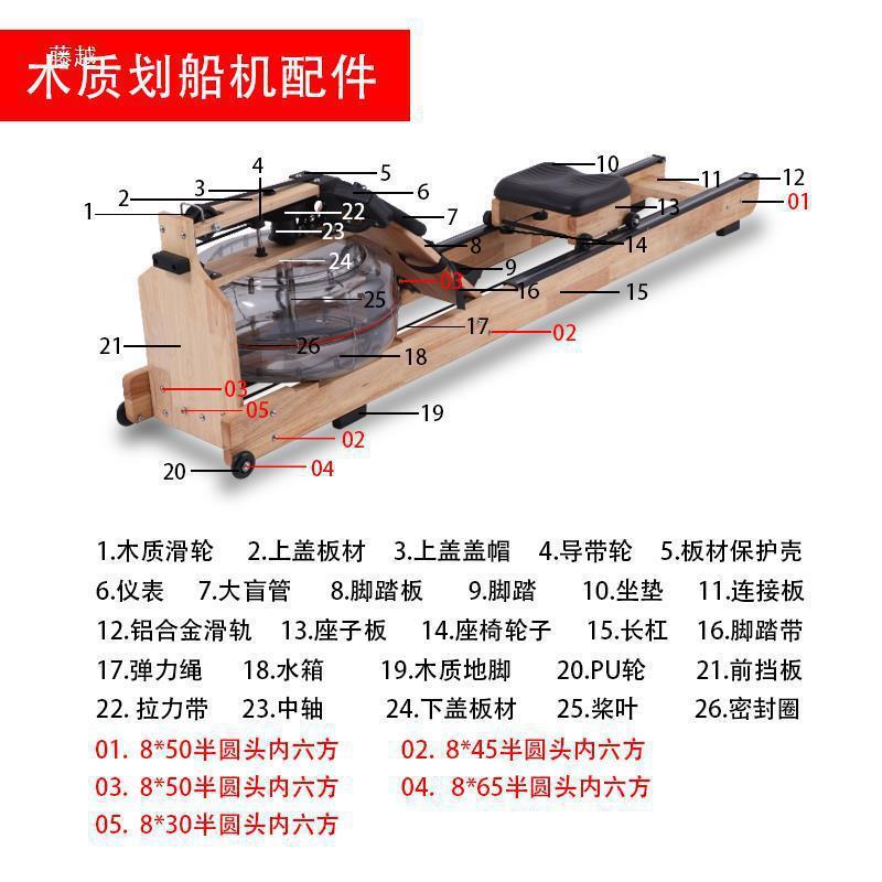 Complete Rally Accessories, Various Sizes of Slide Rails, Machine Belts, Handles, Instruments, Rowing Tanks, Parts, Cushions and Pedals