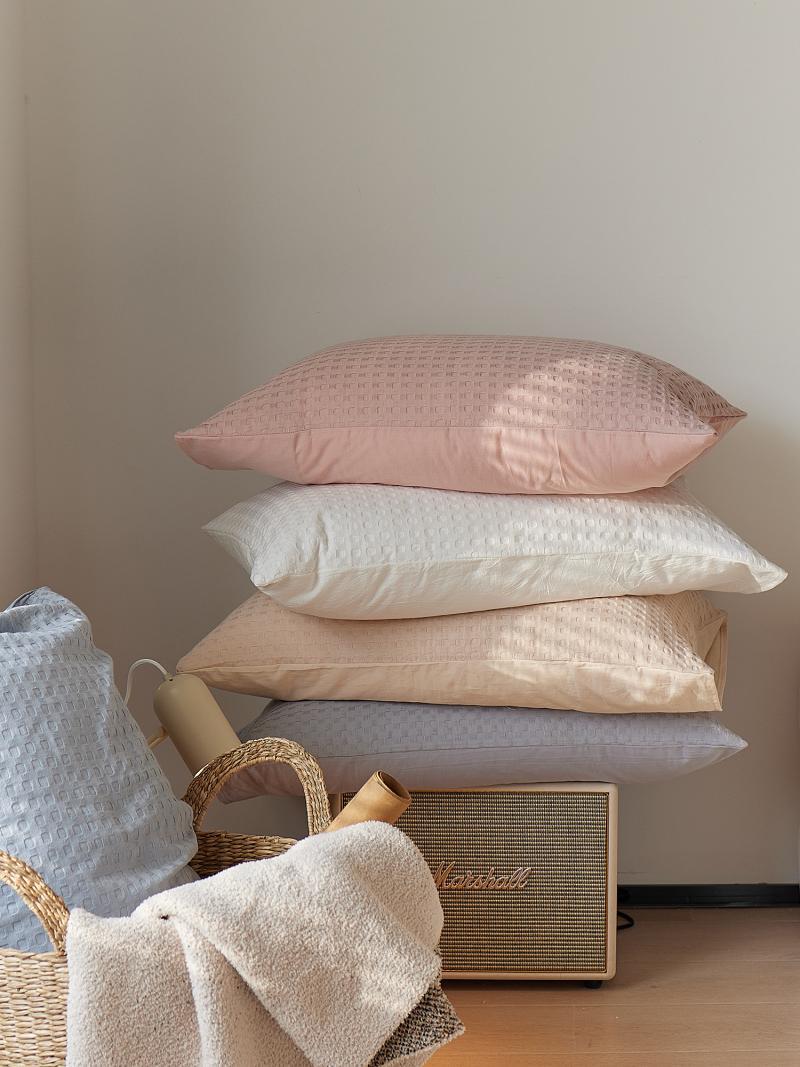 A5L fan benefit sale ends when sold out. 48cmX74cm cotton pillowcase waffle pillowcase for water washing, one pair 
