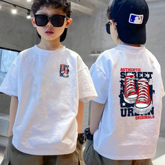 Men's T-shirt Short Sleeve 2023 Summer New Arrival for Older Children Trendy Thin Half Sleeve IN Children Street Style Brand Summer Clothing