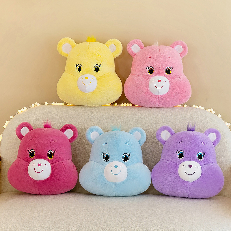 국경 간 귀여운 무지개 곰 손 난방 에어컨 담요 베개 봉제 베개 자동차 홈 이중 사용 자동차 인테리어 지원 3 대 1