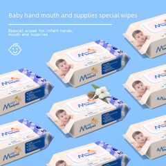 Newborn Baby 80 Sheets Baby Wet Wipes Pregnant Mothers and Babies Hand and Mouth Dedicated Cleaning Wet Paper Towel Bag Pack with Lid 