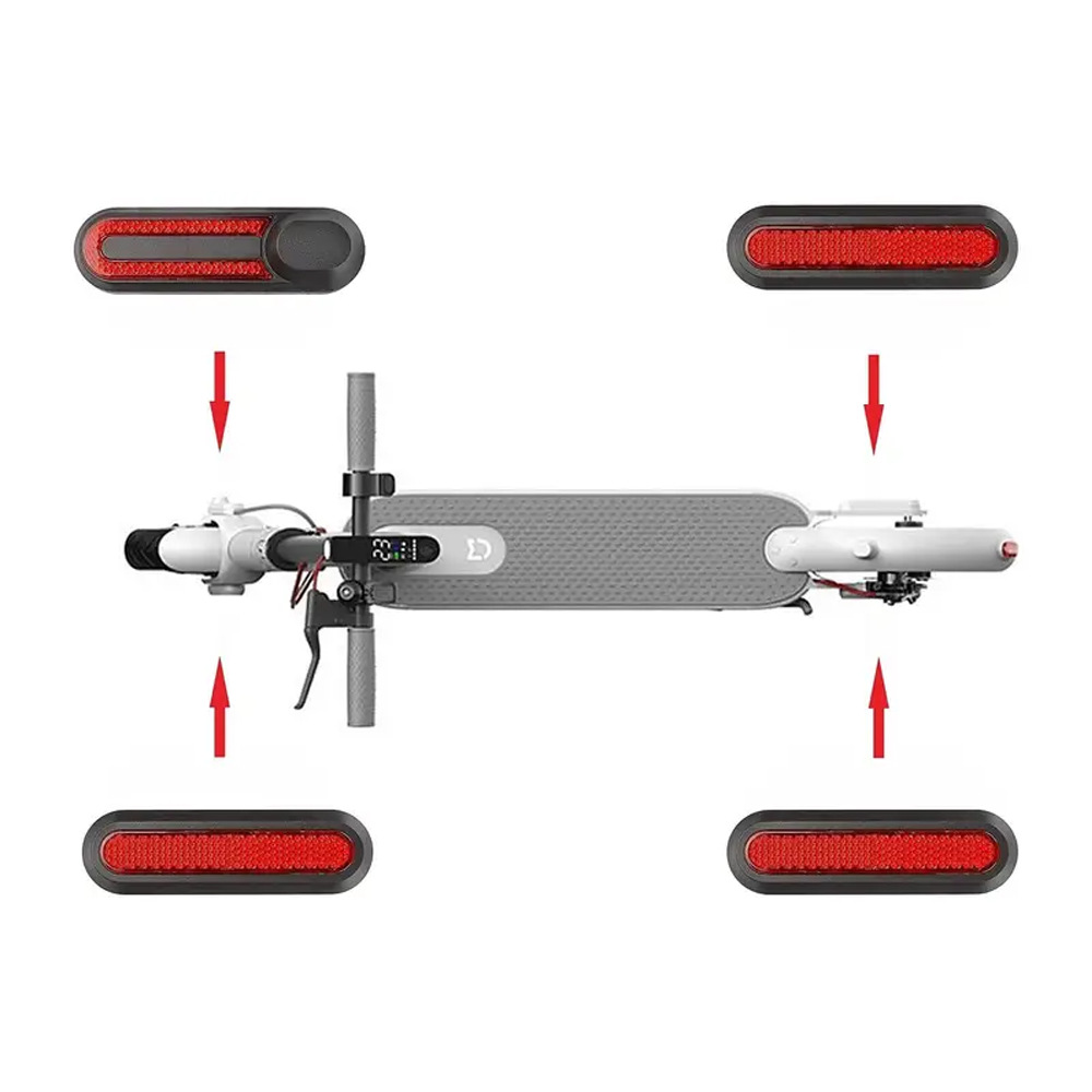 M365/Pro//1S Scooter Front Fork Left and Right Decorative Side Cover with Reflective Strip Screw Modification Decorative Accessories