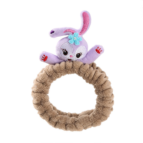 Korean Purple Star Dew Rabbit Doll Headband Yoga Sports Temperament Headband Plush Live Broadcast Hairband