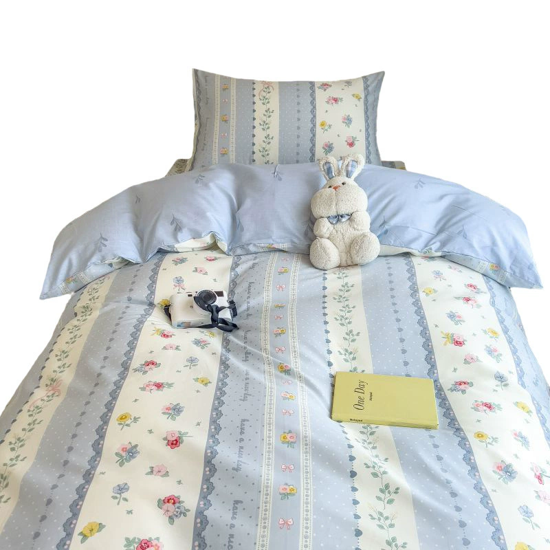 Fresh bedspread, set for elementary school students, duvet, 3 piece set, 0.9m