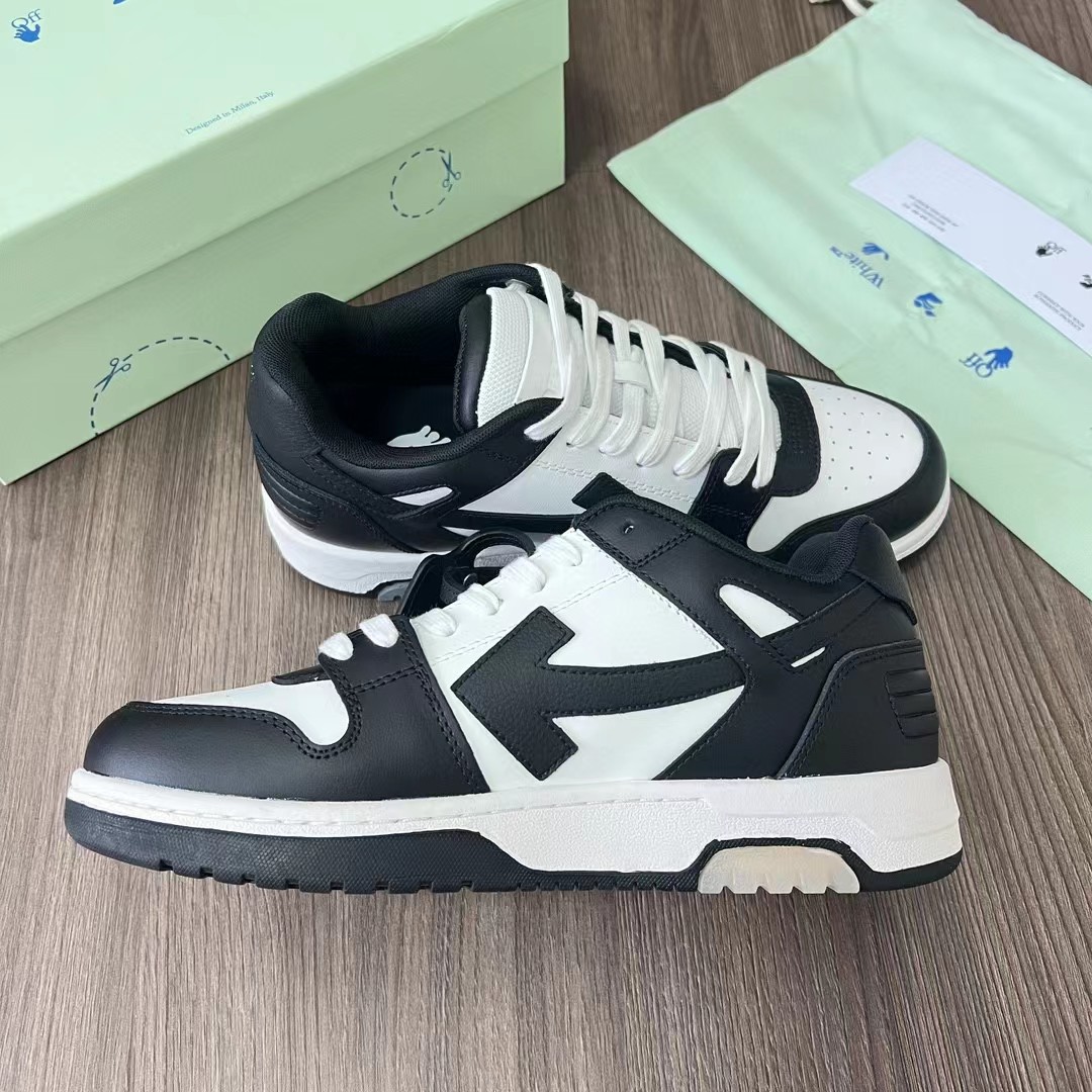 23 verano otoño marca de moda pareja zapatillas hombres Panda blanco zapatos ow cuero transpirable low Top Sneaker