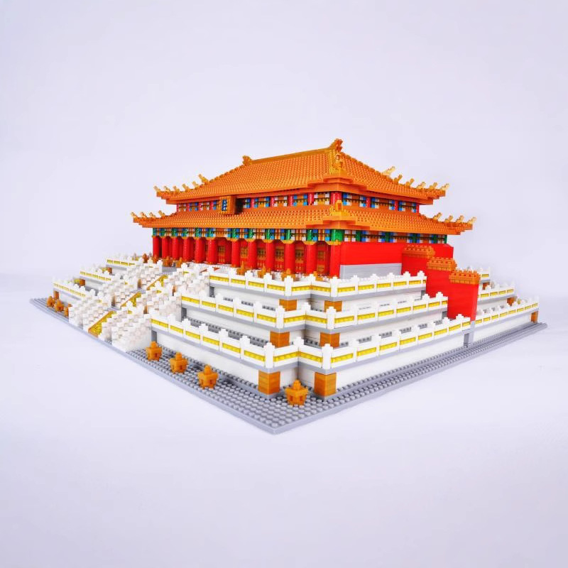 Weili YZ088/089/090 micro-partículas de ocio de alta dificultad modelo de bloques de construcción del Palacio Imperial Taihe Hall