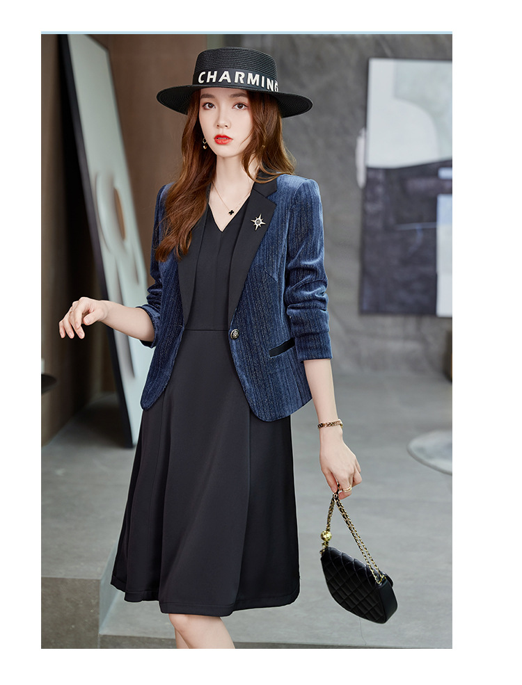 法米姿 春秋修身短款小西服女小个子高端女上衣