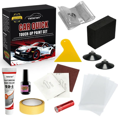 New cross-border car quick-dry paint repair kit, car scratch, chipped paint, dent quick repair kit, paint repair pen (Avtomobil boya qələmləri) - black-hose-touch-up-paint-kit