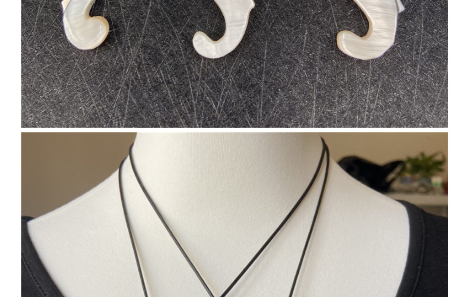 11g Weight Pendant Necklace Classification Anniversary, Business, Travel Occasion Shell Material Animal Pattern Unisex Gender Fashion Style Fashion Stitching Marine Animal Abalone Shell Pendant Necklace 4