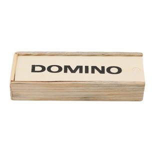 Foreign Trade Popular Black Domino Wooden Box Black Domino Wooden Board Game Teaching Aids