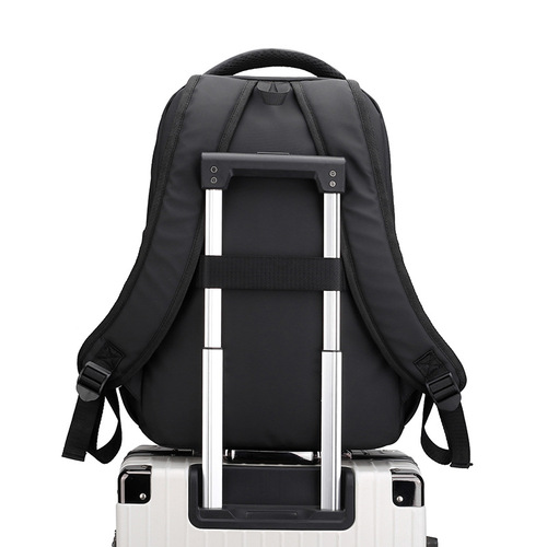 Business dual-shoulder bag, new cross-border printed logo travel backpack, large capacity, simple and casual dual-shoulder computer backpack