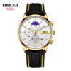 NIBOSI Waterproof swiss watch, silica gel hair band stainless steel, quartz watches, new collection