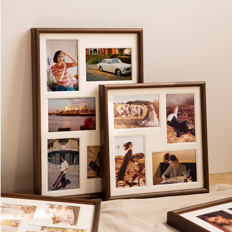 Solid Wood 9X9 Grid Combination Photo Frame for Multiple Photos, Couple Display, DIY Children's Printing and Developing, Commemorative Wall Hanging Solid Wood 9X9 Grid Combination Photo Frame for Multiple Photos, Couple Display, DIY Children's Printing and Developing, Commemorative Wall Hanging