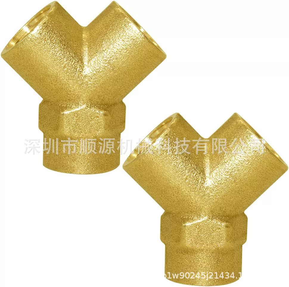 США стандарт 3/8NPT Y-тип внутренней зубной медной тройник Y-тип тройник NPT внутренний зубной вентиляторный разъем медный тройник