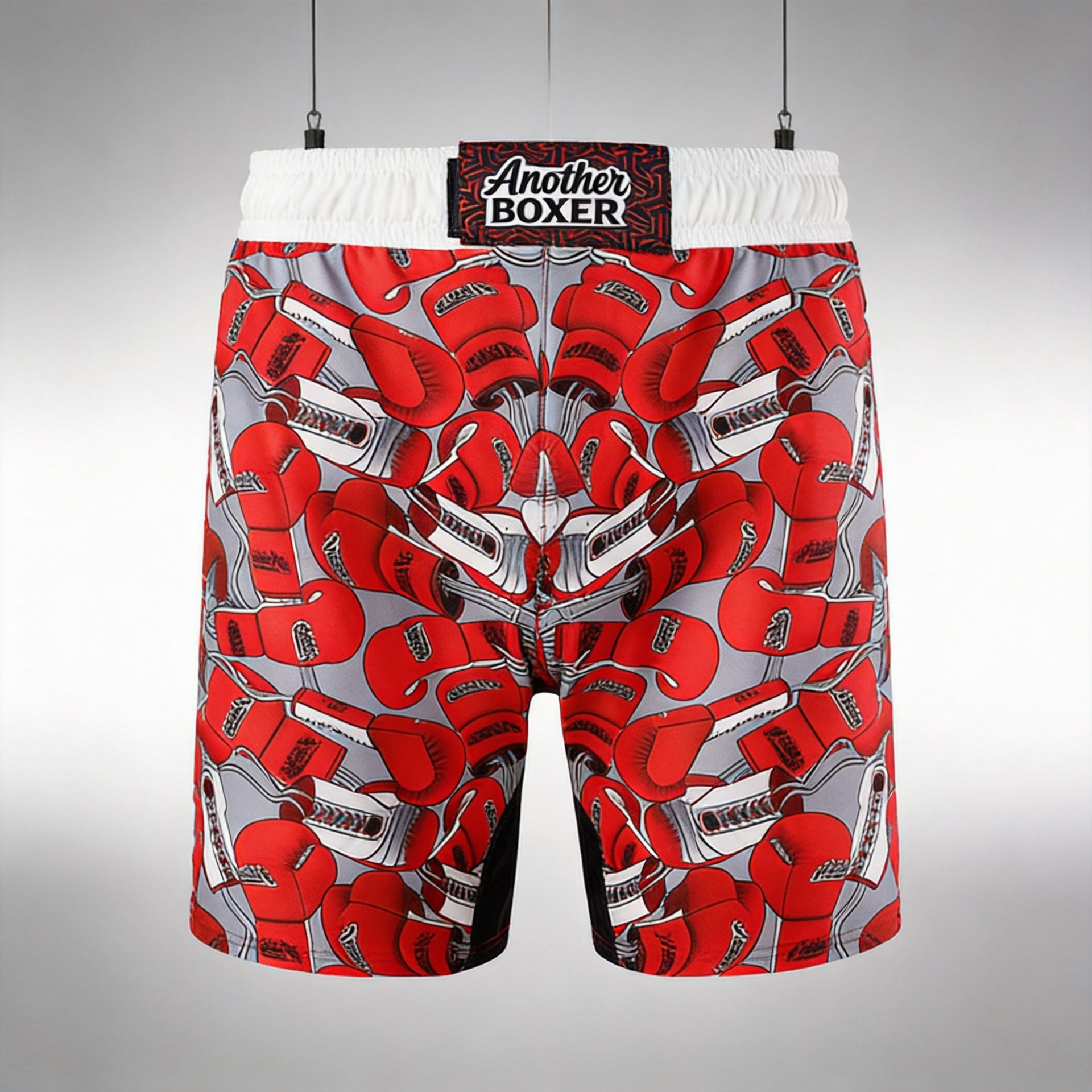 Anotherboxer Boxing Gloves Patterned Mixed Martial Arts Training Brazilian Jiu-Jitsu Wear-Resistant Mma Elastic Shorts