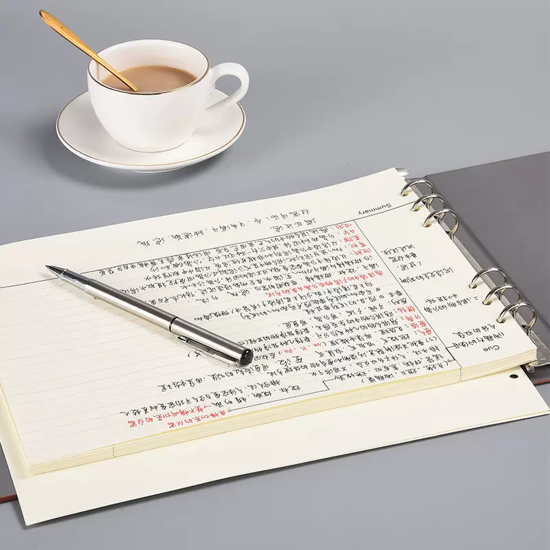 可拆卸康奈尔方格本替换芯6孔活页笔记本文件夹a4横板夹收纳