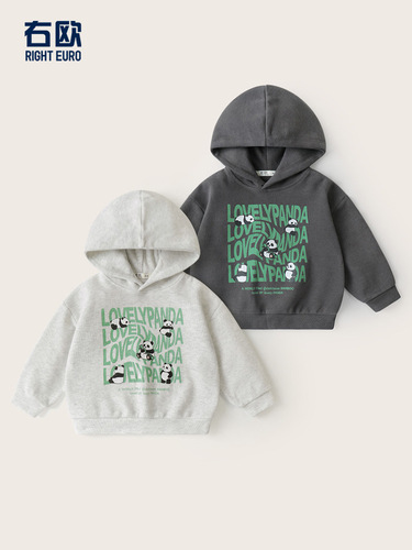 RightOu boys' hooded sweatshirt for spring and autumn—kids' clothing, toddler & baby boy's top for the fall season