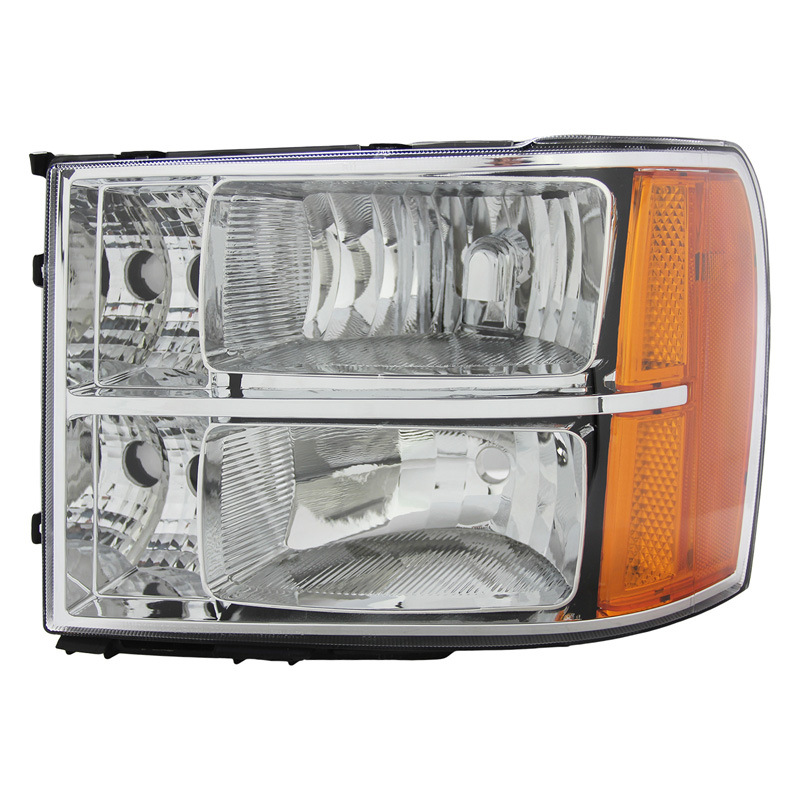 Aplicable a GMC07-13 Sierra faro estándar americano medio ensamblaje de halógeno original chapado con reflector lateral amarillo