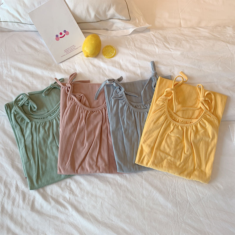 Pajamas de verano delgados de mujer en 2024 nuevo estilo coreano dulce estudiante sexy puro estilo simple vestido de pijama