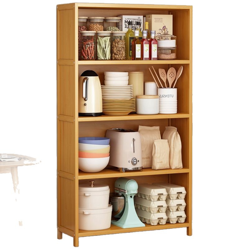 Salón de estar armario multicapa contra la pared estante de madera sólida simple gabinete de suelo cubierta de paneles suministros almacenamiento estante de almacenamiento