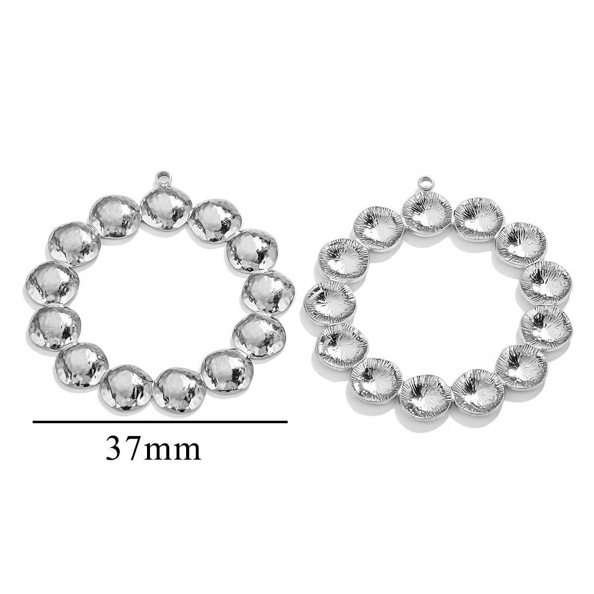 Joyas de acero inoxidable transfronterizas geometría simple anillo grande exageración auriculares accesorios accesorios DIY accesorios accesorios al por mayor