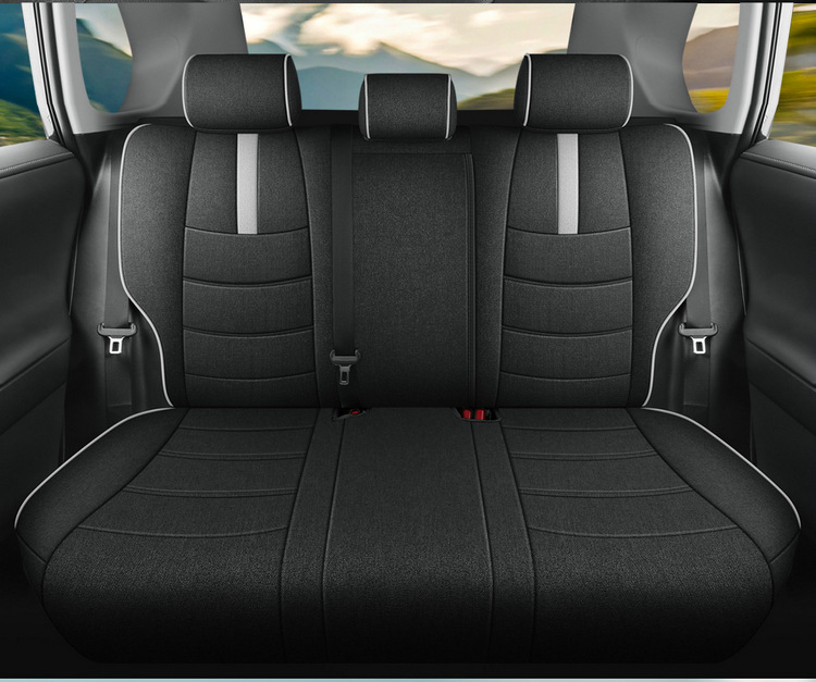 Toyota Rav4 Special Seat Covers, Linen Full-Cover Seat Cushions, Suitable for All Seasons, 20-25 Model Rv4 Dual-Engine Seat Covers