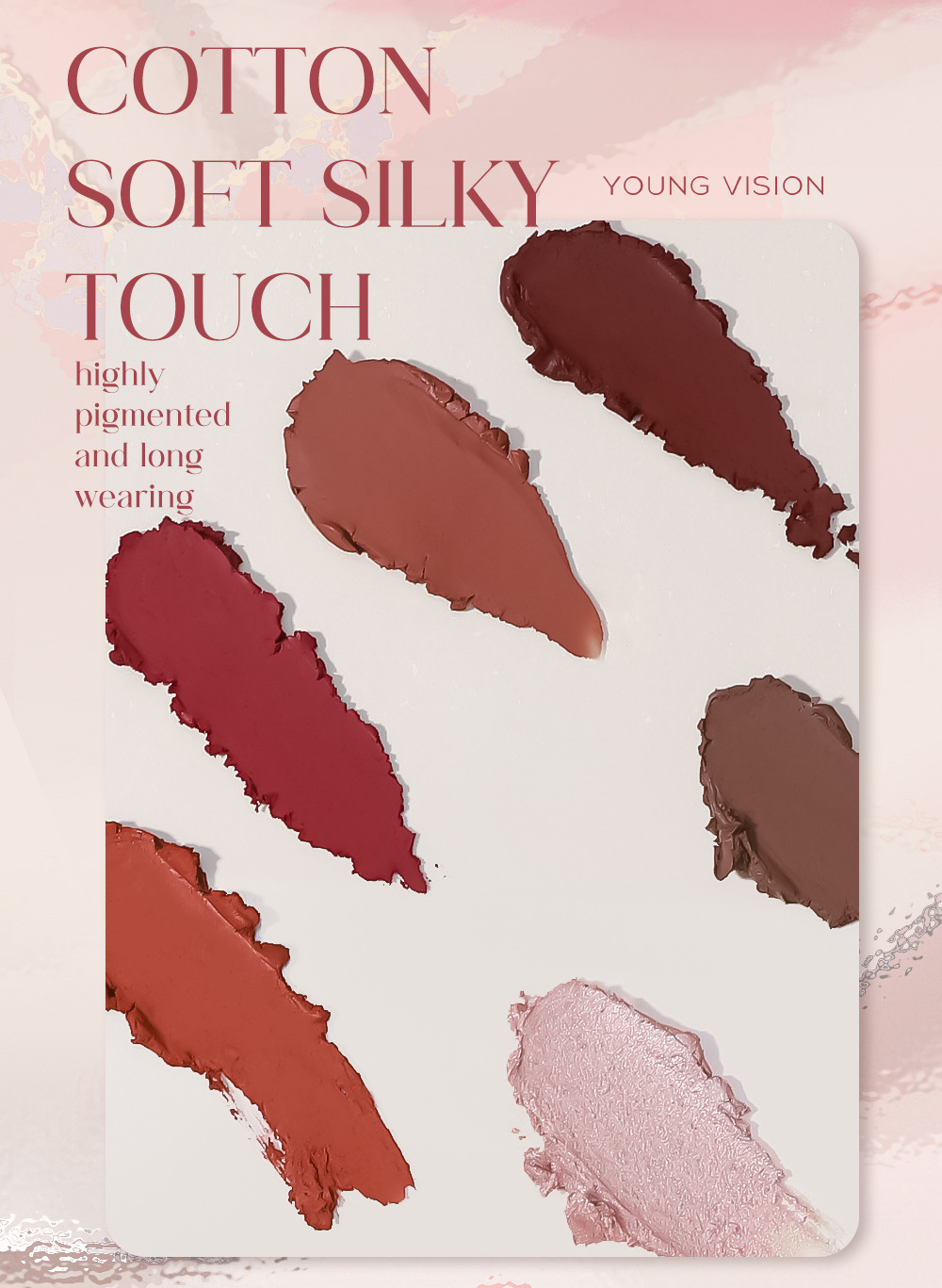 YOUNG VISION Multi-functional Makeup Stick Six-color Highlighter Contouring Cream Blush Matte Blush Stick Set Item Picture