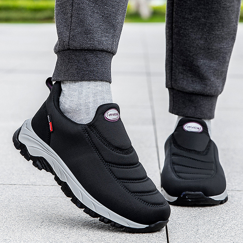 Zapatos para hombres de edad avanzada ensanchados y altos zapatos para caminar parejas de un pie zapatos antideslizantes de papá un cabello