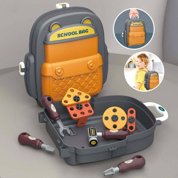 Bolsa de hombro de simulación para niños transfronterizos cocina vajilla postre doctor herramienta donut play House pequeña mochila de juguete