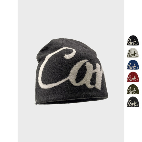 American Street Alphabet Embroidered Double-Sided Knitted Hat for Men and Women Hip-Hop Skateboard Earflap Head Hat Autumn and Winter Cold Hat Trendy