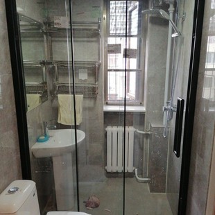 Foreign trade wholesale toilet partition dry and wet separation bathroom waterproof tempered glass screen shower room is very narrow