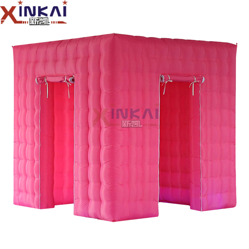 厂家定制 充气LED灯照相亭 流动广告展览气模 充气16色灯光摄影棚