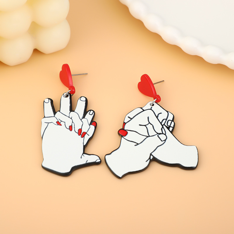 Earrings for St. Valentine's Day stainless steel