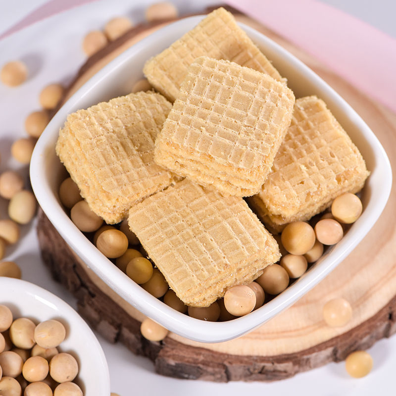豆乳威化饼干批发整箱散装罐装夹心芝士小零食小吃学生威化饼|ms