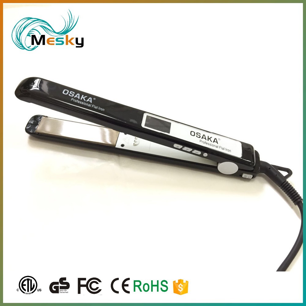 定制扁铁直发器定制标签带私人标签的陶瓷钛液晶定制扁铁直发器