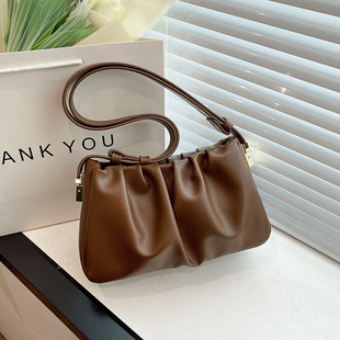 Pleated Cloud Bag Women's 2023 Summer New Niche Design High-end Fashion Simple Shoulder Crossbody Underarm Bag
