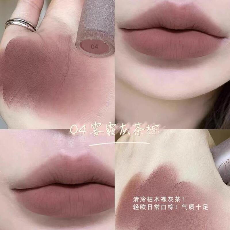 TOOTDODO Fake Plain Milk Tea Soft Fog Lipstick Velvet Matte Female Student Nude Cinnamon Bean Paste