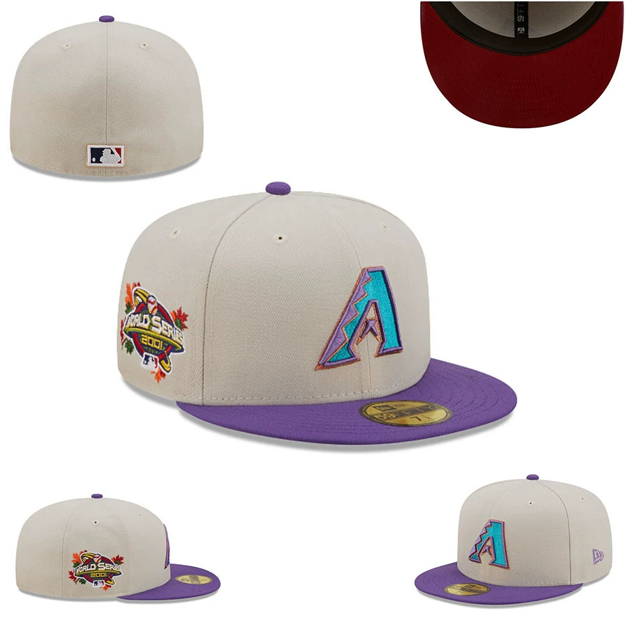 Формированная бейсболка размера Arizona Diamondbacks с одной стороны вышивкой, закрытая кепка, солнцезащита, козырек
