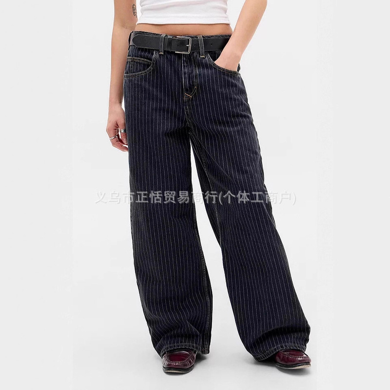 European and American Cross-Border 2025 New Bdg Jaya Retro Stripesd Low-Waist Jeans for Men and Women Hip-Hop High Street Long Pants