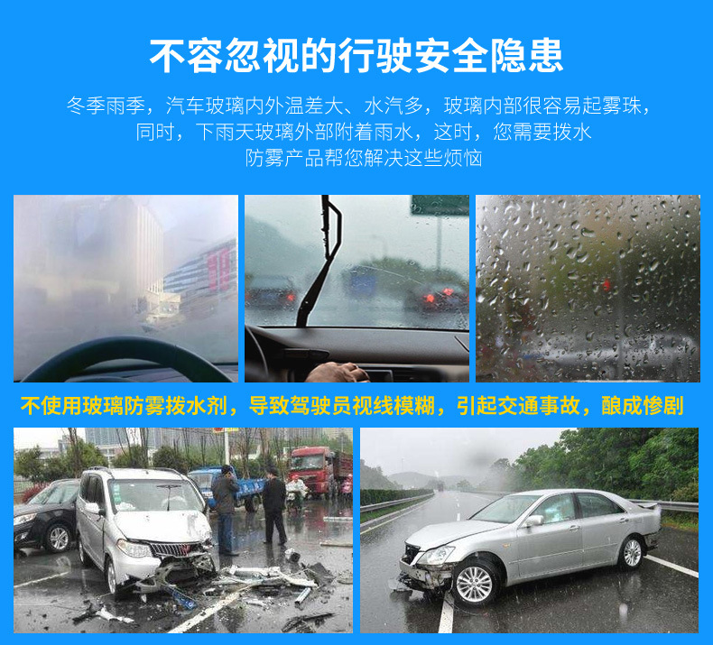 Car Servant Glass Anti-Fogging Agent Dial Agent Long-lasting Anti-fog Transparence Vision Rearview Mirror Anti-fog Fogging Glass Cleaner