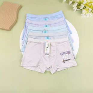 Cartoon Kidsren's Underwear Wholesale 1476 # Cotton Boys' Underwear L (2XL=28*22) Mixed Colors, 10 Pieces.