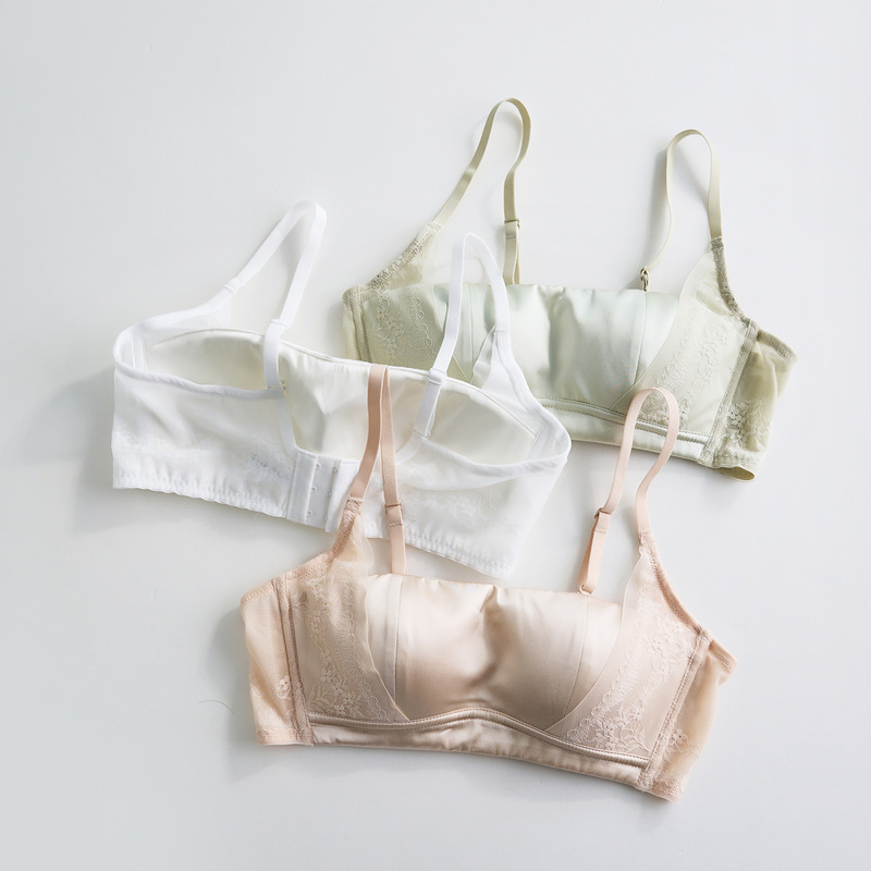 Silk Lingerie for Women with Large Busts, Anti-Sagging, Ultra-Thin Summer Style, Anti-Slip, Beautiful Back Bra, Invisible Strapless Bra