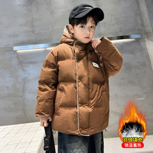 童装冬季新款男童羽绒服2023韩版儿童时尚连帽保暖羽绒服一件代发