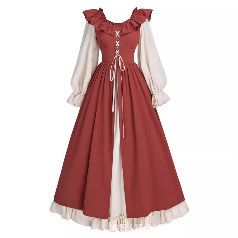 Renaissance dress Women's Medieval Renaissance Fairy dress Long Sleeve Ireland