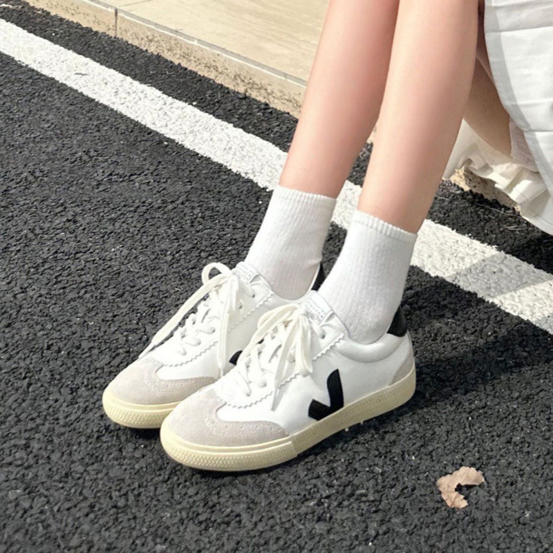 Cross-border Putian V-shaped shoes VEJ Volley casual shoes, unisex German training shoes, sports shoes, thin-soled white sneakers Cross-border Putian V-shaped shoes VEJ Volley casual shoes, unisex German training shoes, sports shoes, thin-soled white sneakers
