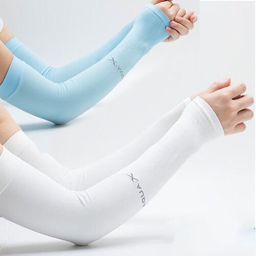 Summer Unisex Outdoor Cycling Thin Sunscreen Ice Sleeves Women's Arm Guards Anti-UV Ice Silk Sleeves Simple Wholesale