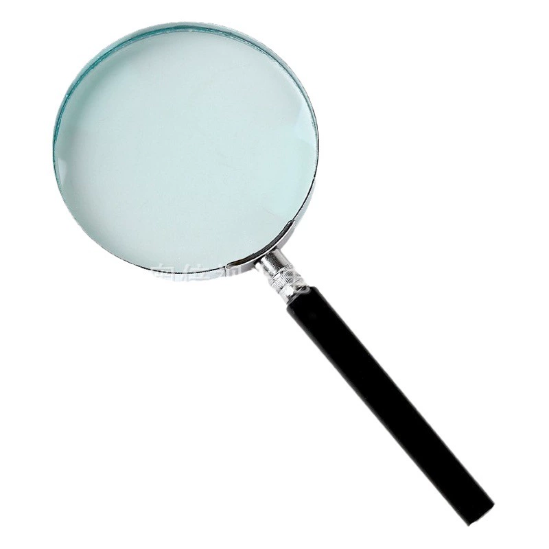 Лупа 50/60/75/90/100 мм для пожилых людей и детей для чтения газет, полуметаллическая ручная лупа